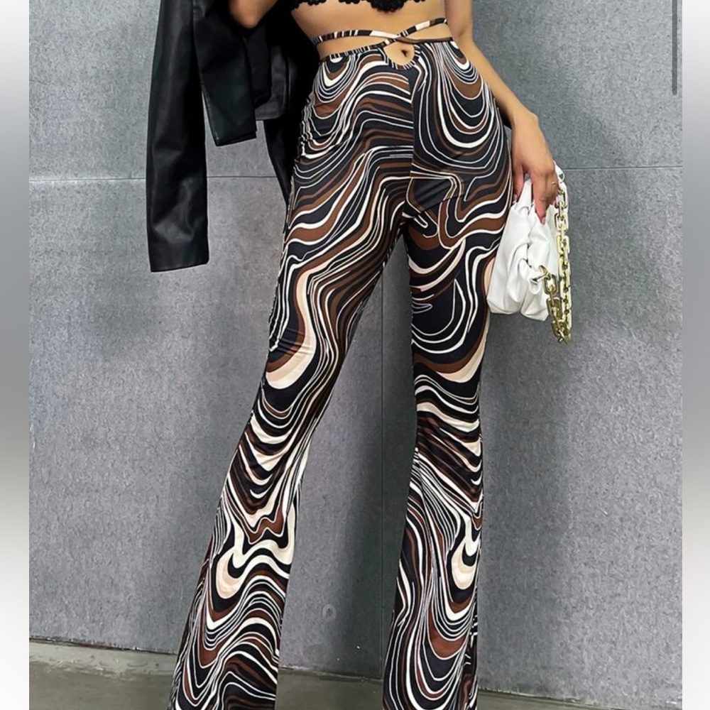 Cute brown printed pants. Super soft. From SHEIN. Good quality pants.